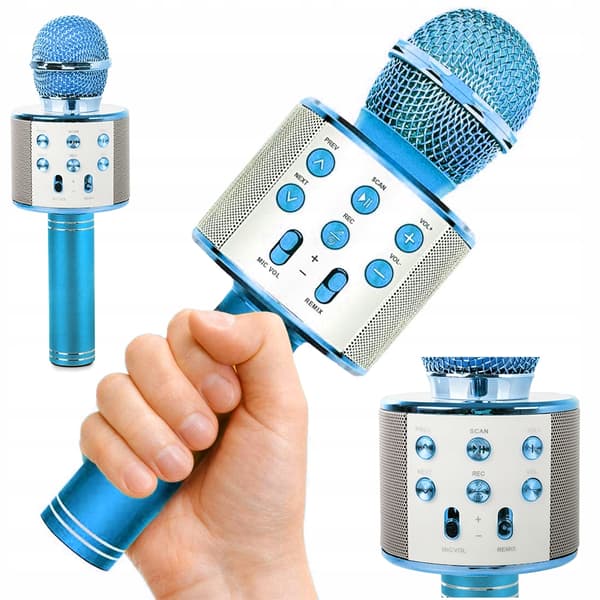 Mikrofoni Bluetooth WS-858 Sininen (50) GAB_B