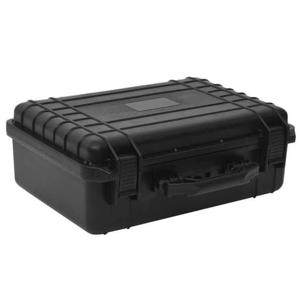 vidaXL flightcase, sort, 47x36x18 cm, PP