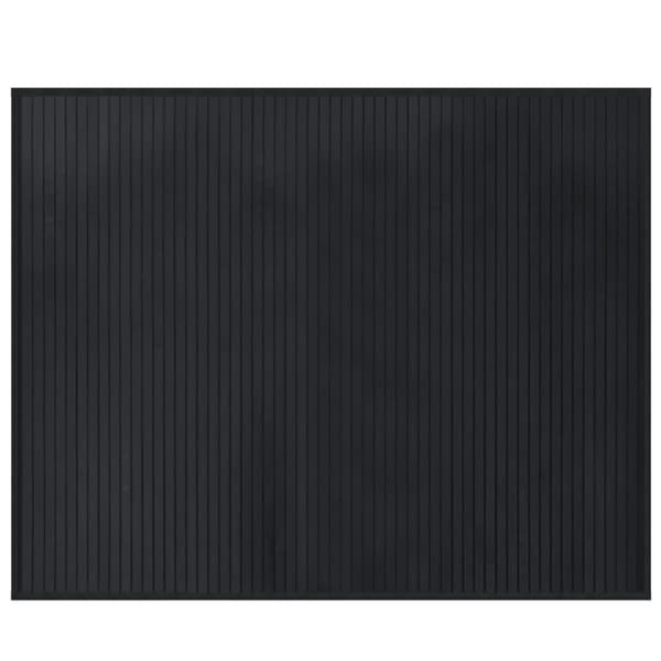 vidaXL Suorakulmainen matto, musta, 80x100 cm, bambu