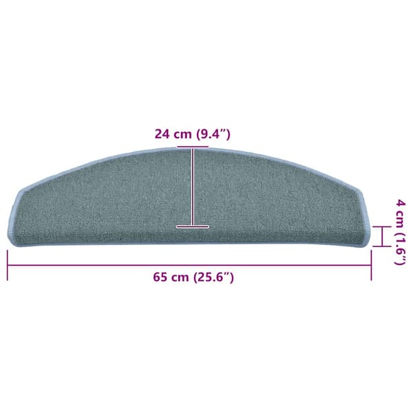 vidaXL Trappmattor 30 st blå 65x24x4 cm