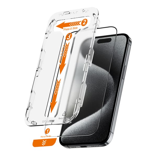 Crong EasyShield 2-pack - Härdat glas iPhone 15 Pro Max (2 stycken)