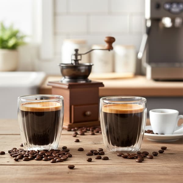 Dobbeltvæggede termiske glas til espresso 120 ml 2 stk.