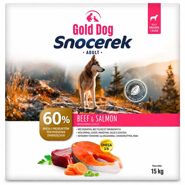 Gold Dog Snocerek Adult 15 kg tørfoder til hunde