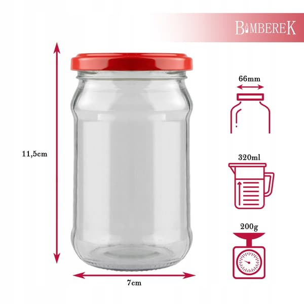 60x Glas 315 ml GLAS TIL MARMELADE, HONNING, KONSERVERING + LÅG Fi66