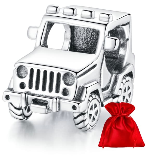 Jeep terrängfordon silver berlockpärlor
