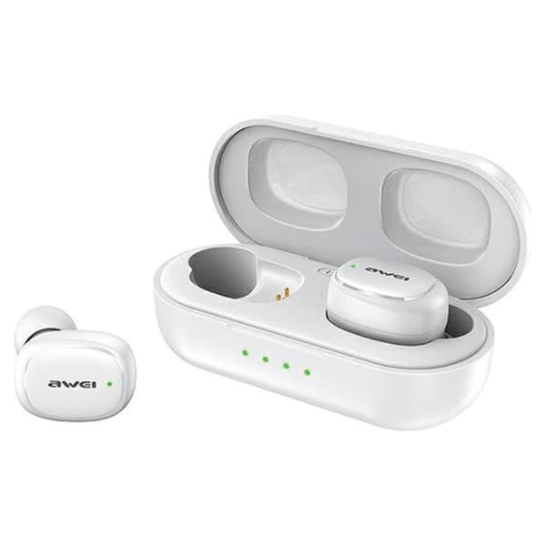 AWEI Bluetooth 5.1 T13 Pro TWS Høretelefoner + Dockingstation Hvide