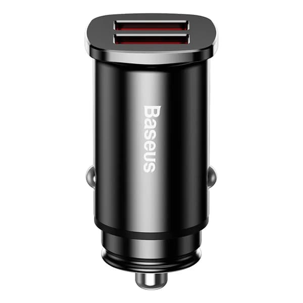 Baseus Square Autolaturi 2xUSB QC3.0 5A 30W (Musta)