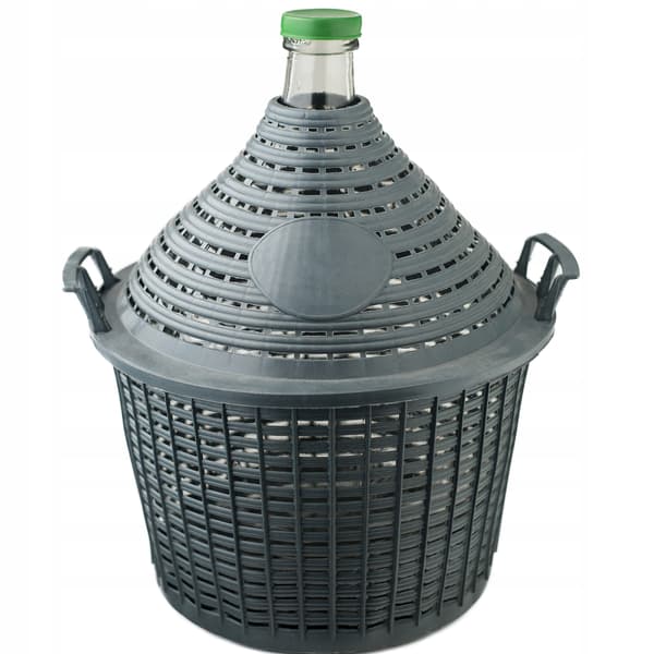 20L glasdunk i kurv Dunk til syltetøj og vin til hjemmelavet vin