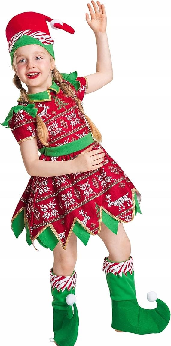Jultomtekostym, julkarnevalkostym, 7-8 år, IKALI