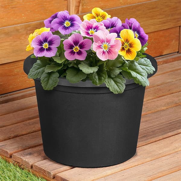 plastik havepotte sort rund 27,5 cm