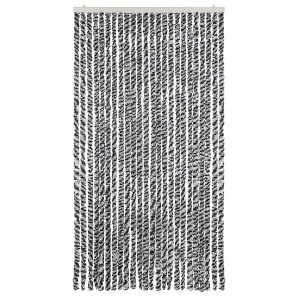 vidaXL insektnet, grå, sort og hvid, 100x200, chenille