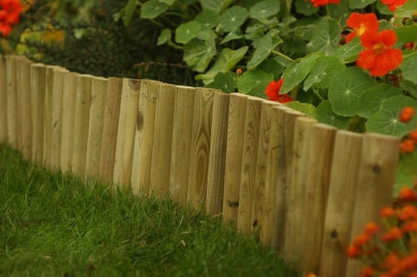 Havepalisade rulleborder i træ 4,6x20x200 cm