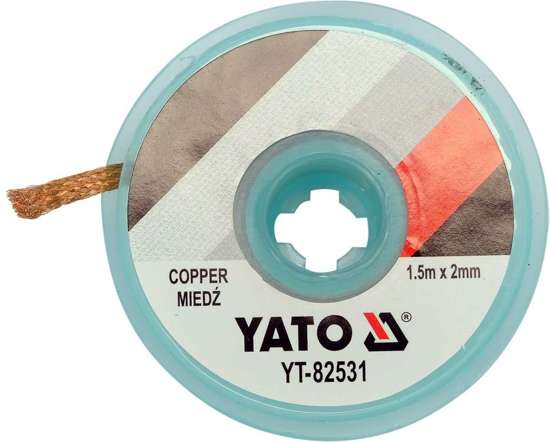 Kobberflet afloddebånd 2,0 mm * 1,5 m - YT-82531