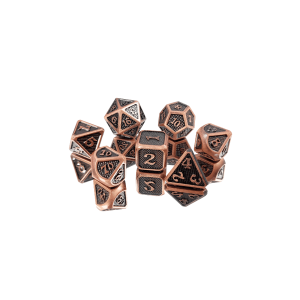 Battlefield RPG-tärningar, set med 7 metalltärningar