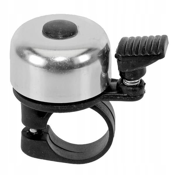 Mini cykelklocka i aluminium högt silver