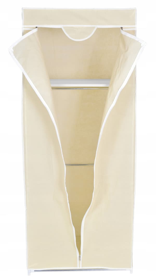 Fela textilgarderob med hyllplan - beige