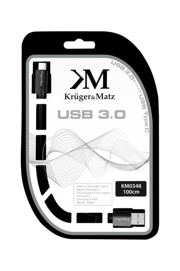 Kabel USB 3.0 USB-C 100 cm Koppar OFC 5 Gb/s