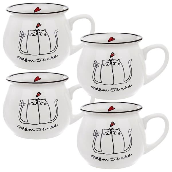 Keramisk krus 300 ml 4 stk.