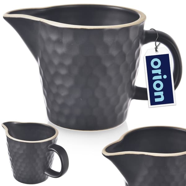 Sort keramisk mælkekande TEA TIME 100 ml