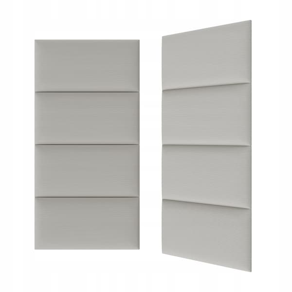 Klädd sänggavel Duo PP Gridia Silvergrå 60x30 cm 1 st.