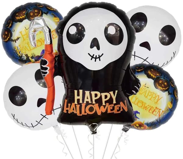 Ilmapallokimppusetti GHOST Halloween Kuolema 5 kpl.