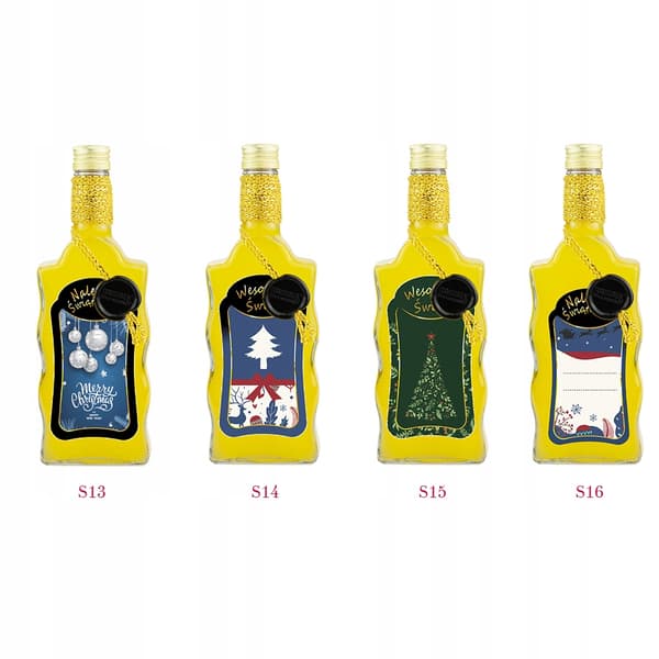 10X FALA-FLASKOR 500ML PREMIUM JULDEKORERADE FLASKOR