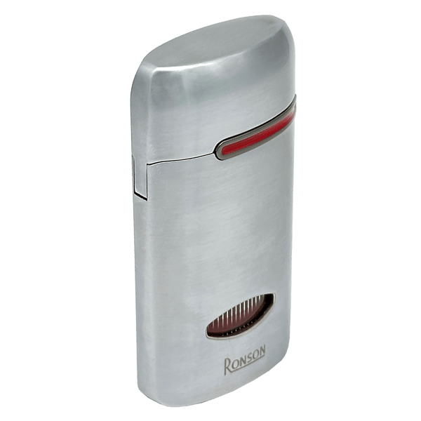 RONSON FEN SILVER 3 JET lighter med cigarpunch, jet