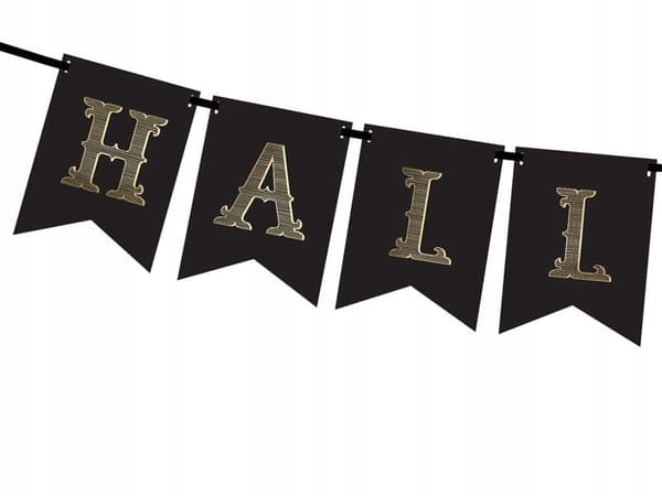 Halloween-banner, sort, 20x175 cm, 1 stk.