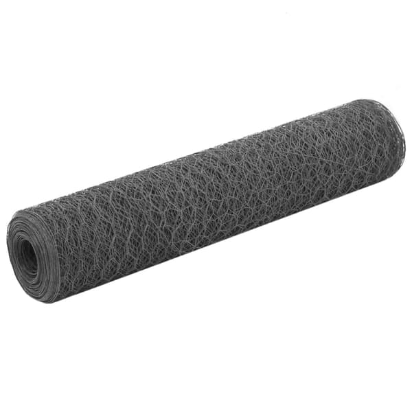 vidaXL stål- og PVC-nethegn 25x0,75 m grå