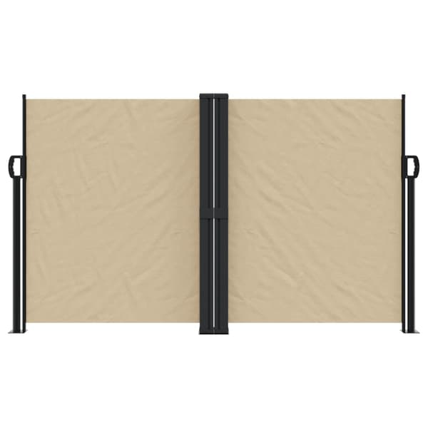 vidaXL Utdragbar sidomarkis beige 140x1000 cm