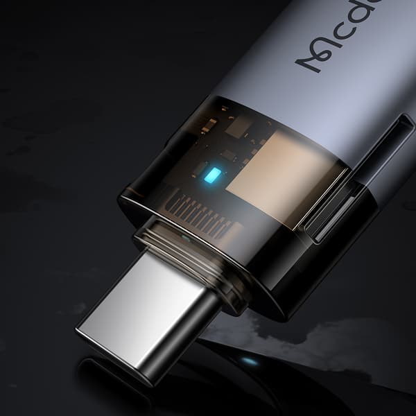 MCDODO USB-A TIL USB-C ADAPTER 512GB TF-KORTLÆSER OTG LED