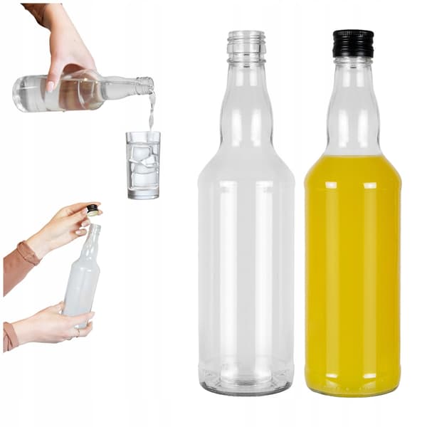 90x Monopoly glasflasker 0,5l til vodka, Monopoly glasflaske 500ml