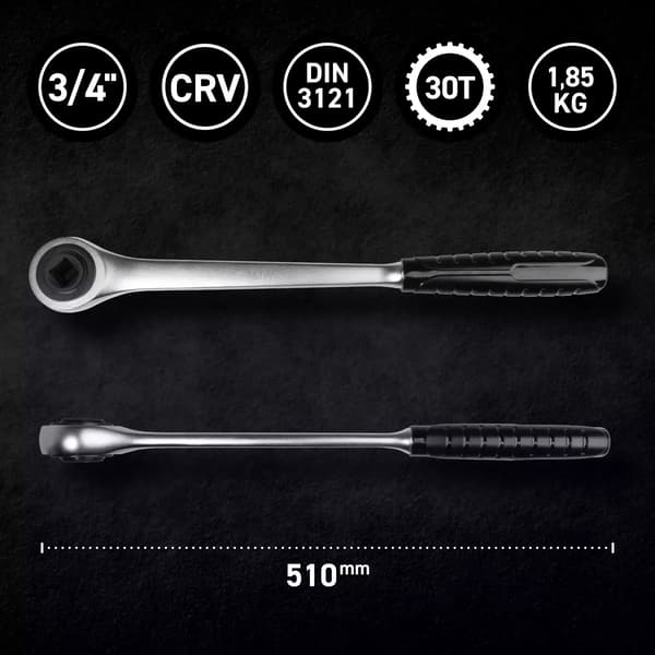 MJW 3/4" spärrskaft med hål