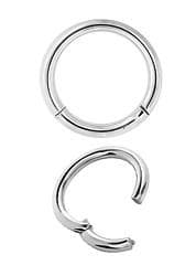 Titan CLICKER ringörhänge - silver - TK-001 0.8/6