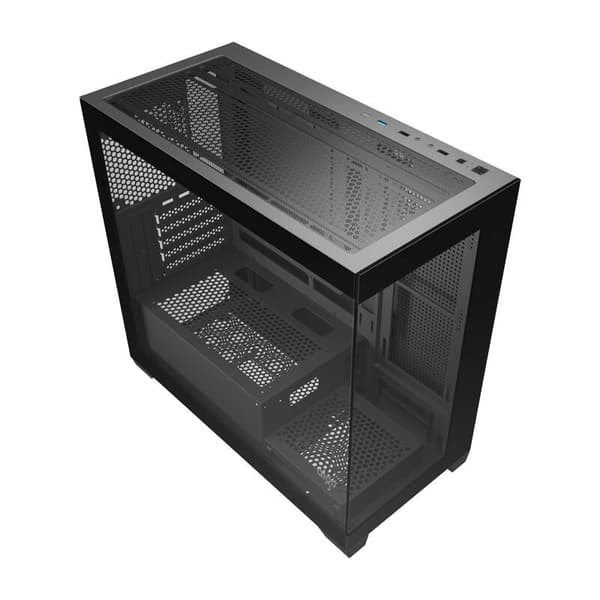 Darkflash C218M computerkabinet + 6 ARGB-blæsere (sort)