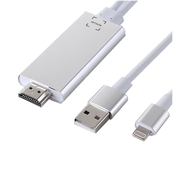 Lightningista HDMIin adapterikaapeli näytön kaappaus