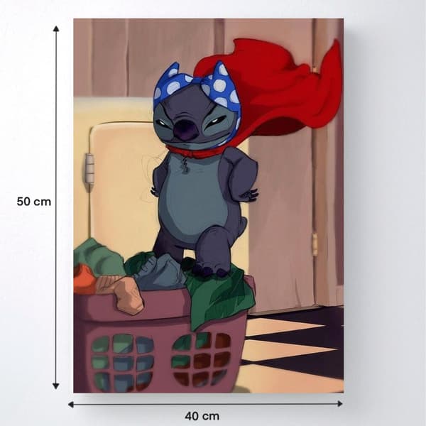 MALING EFTER TAL Billeder til maling Stitch Superhelt Disney 40x50 cm