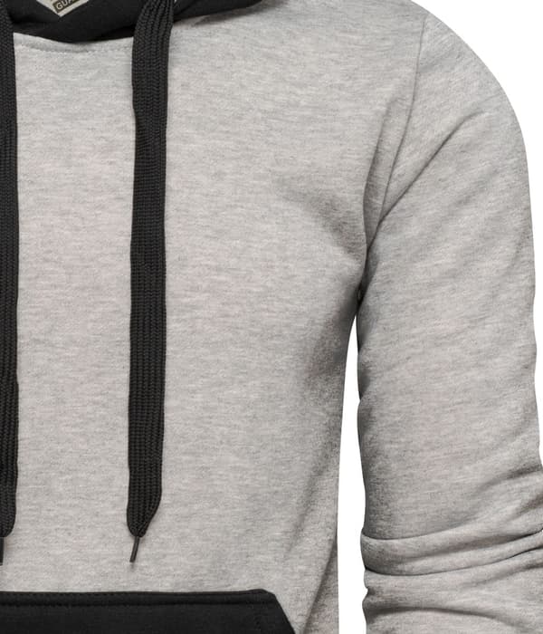Herr grå sweatshirt med ståkrage Recea XXL