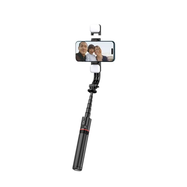 TECH-PROTECT L05S BLUETOOTH-SELFIEKEPPIJALKA JA LED-VALO MUSTA