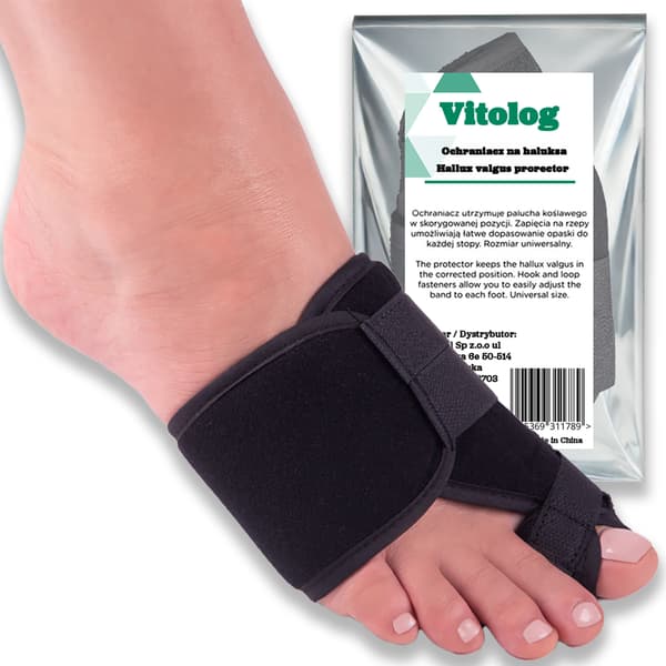 Ortopediskt hallux valgus-stöd vänster