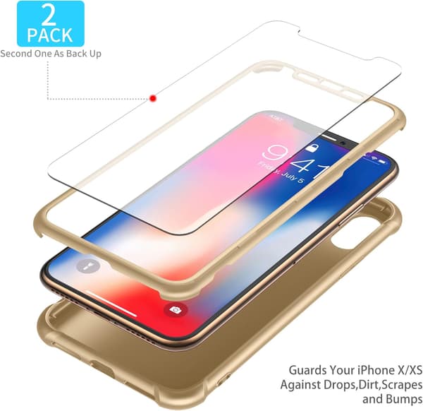 IPHONE XS MAX 6.5' KARKAISTU LASISUOJA KULTAINEN