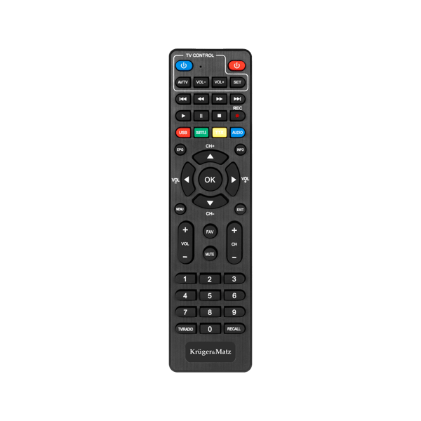 Kruger Matz KM0550B fjernbetjening til DVB-T2 decoder tuner