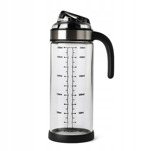 Glaskande 500 ml med håndtag til sauce, olie, eddike
