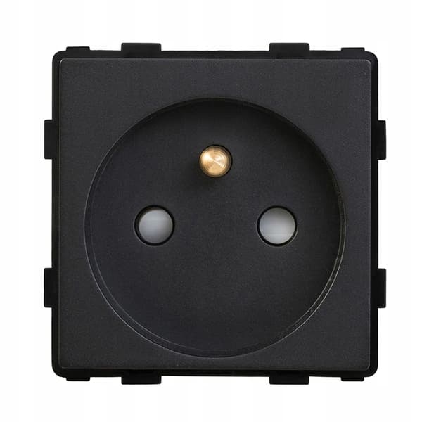 Vægstikkontaktindsats 230V sort RTX SH System