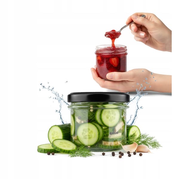 5x LIGE GLAS 140ML MADBEHOLDER HONNING SYLTE FLØDE GLAS