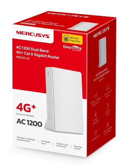 Mercusys MB230-4G Wi-Fi 5 AC1200