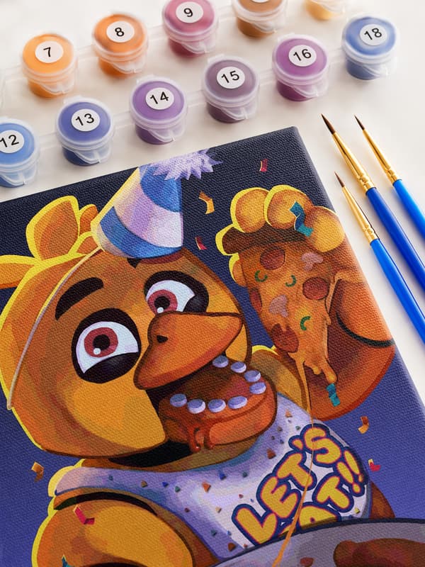 Maleri efter tal med ramme Billeder til maleri - Chica fnaf 40x50 cm