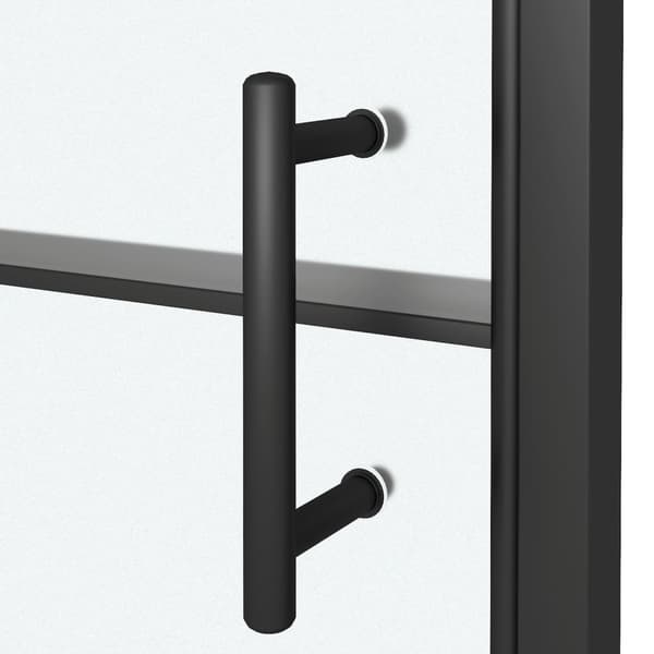 vidaXL Duschdörr, 100x178 cm, härdat halvfrostat glas