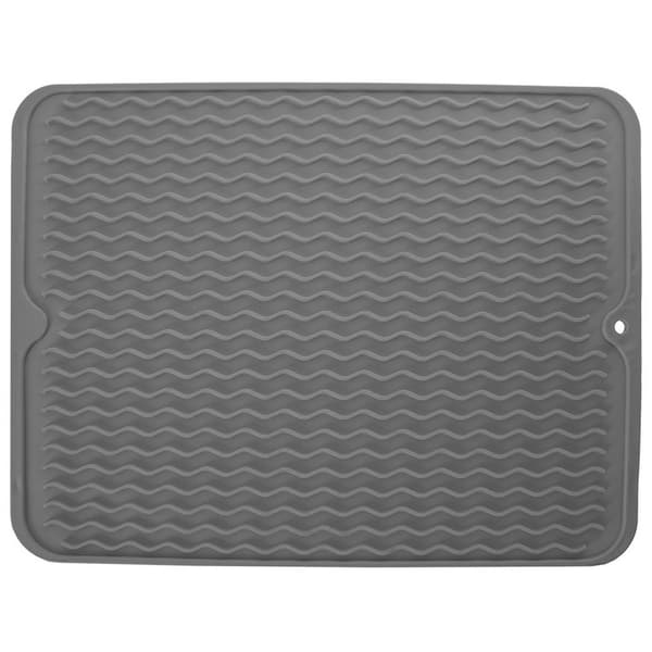 Gummimatta för torkning av disk grå 40x30,5 cm