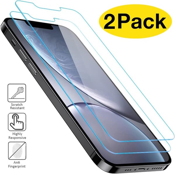 ETUI TIL APPLE IPHONE 13 PRO MAX SILIKONE TRANSPARENT 2X HÆRDET GLAS